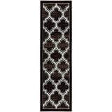 Trellis Black Ivory Grey/Gray Area Rug