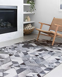 Loloi II Maddox Collection MAD-06 Charcoal / Grey, Contemporary 2'-3" x 3'-9" Accent Rug