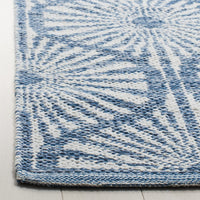 Montauk Collection MTK606H Handmade Cotton Area Rug Aqua / Ivory