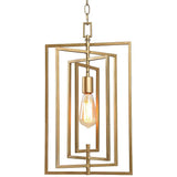 Sinfi 11 3/4" Wide Gold Metal Geometric Mini Pendant Light