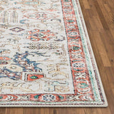 Argonne Grey Machine Washable Vintage Distressed Soft Area Rug