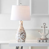 Verna 26.5" Seashell LED Table Lamp Ivory/Beige