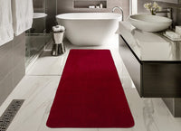 Softy Solid Non-Slip Kitchen/Bath Rug, Red