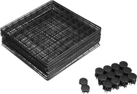 6 Cube Grid Wire Storage Shelves, Black