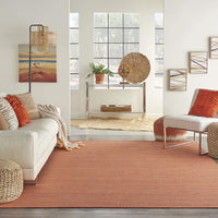 Positano Flat-Weave Indoor/Outdoor Terracotta Area Rug