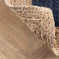 Hand Woven Jute Area Rug, Blue