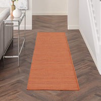 Flat-Weave Indoor/Outdoor Terracotta  Soft Area Rug