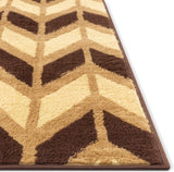 Chevron Beige and Brown  Area Rug Carpet