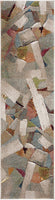 Modern Abstract Area Rug, Grey / Multi