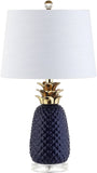 Pineapple 23" Ceramic LED Table Lamp Navy/Gold