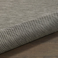 Flat-Weave Indoor/Outdoor Charcoal Soft Area Rug