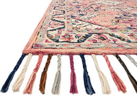 Loloi II Elka Collection ELK-04 Pink / Multi, Transitional 7'-9" x 9'-9" Area Rug