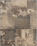 Geometric Patchwork Distressed Ivory Soft Area Rug - Multiple Sizes Available