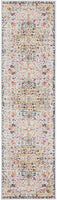 Boho Chic Medallion Distressed Soft Area Rug Grey / Gold