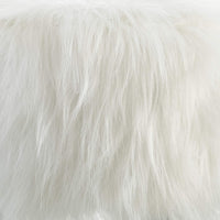 Flokati Foot, 16-Inch, White Stool