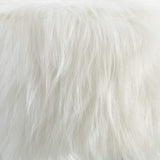 Flokati Foot, 16-Inch, White Stool