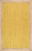 Hand Woven Jute Area Rug yellow