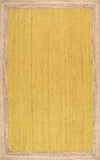 Hand Woven Jute Area Rug yellow