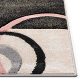 Good Vibes Belle Blush Pink Modern Abstract Geometric 3D Textured Soft Area Rug