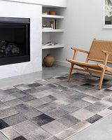 Loloi II Maddox Collection MAD-06 Charcoal / Grey, Contemporary 2'-3" x 3'-9" Accent Rug