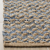 Cape Cod Collection Handmade Coastal Braided Jute Soft Area Rug Blue / Natural