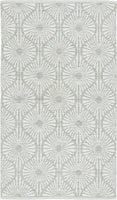 Montauk Collection MTK606H Handmade Cotton Area Rug Aqua / Ivory