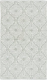 Montauk Collection MTK606H Handmade Cotton Area Rug Aqua / Ivory