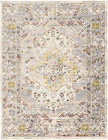 Anja Oriental Medallion Area Rug Taupe