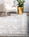 Traditional Distressed Vintage Classic Light Gray Soft Area Rug