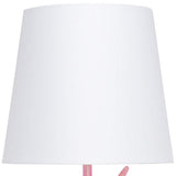 Simple Designs 16"H Sparkling Pink and White Unicorn Accent Table Lamp