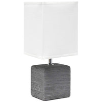 Simple Designs 11 3/4" High Petite Gray Faux Stone Table Lamp