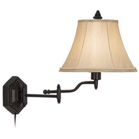 Hexagon Swing Arm Plug-In Wall Lamp with Cord Cover