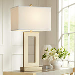 Marshall Modern Luxe Gold Finish Open Rectangle Table Lamp