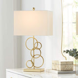 Saul Modern Gold Rings Table Lamp