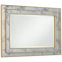 Magdalena Gold and Marble 25 1/4" x 34 3/4" Wall Mirror
