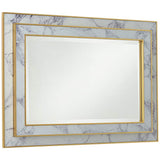 Magdalena Gold and Marble 25 1/4" x 34 3/4" Wall Mirror