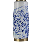 Bowdoin Splattered Blue and White Ceramic Table Lamp