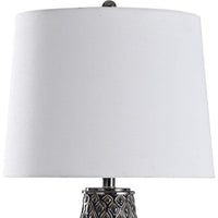 Hanson Dark Gray Diamond Ceramic Table Lamp