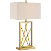 Claudia Modern Square Gold Table Lamp