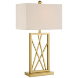 Claudia Modern Square Gold Table Lamp