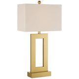 Marshall Modern Luxe Gold Finish Open Rectangle Table Lamp