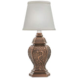 Perth 13"H Antique Old Bronze Mini Accent Table Lamp