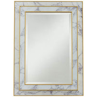 Magdalena Gold and Marble 25 1/4" x 34 3/4" Wall Mirror