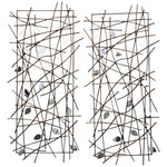 Limbed Reflection 38" High 2-Piece Metal Wall Art Set