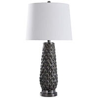 Hanson Dark Gray Diamond Ceramic Table Lamp