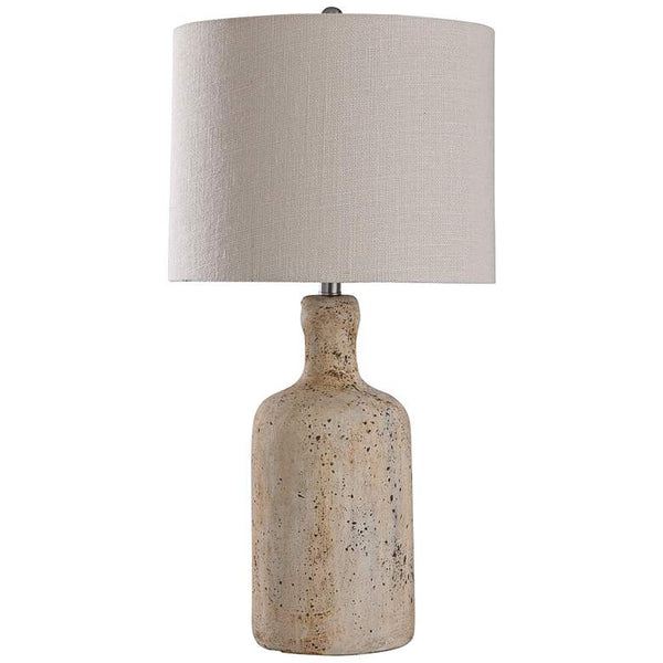 Olney Multi-Color Cream Concrete Bottle Table Lamp