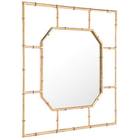 Zuo Bamboo Gold 26 1/4" Square Wall Mirror