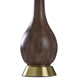 Roanoke Dark Wood Painted Vase Table Lamp