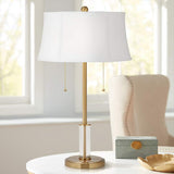 Sofie Crystal and Brass Pull Chain Table Lamp