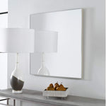 Uttermost Alexo Brushed Silver 28" Square Wall Mirror